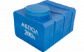 Прямоугольная пластиковая емкость 200 литров для воды синяя