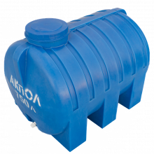 Бочка пластиковая горизонтальная 750 литров для воды синяя