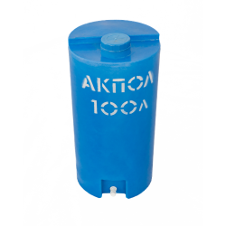 Вертикальный пластиковый бак для воды 100 литров синий