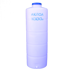 Вертикальный пластиковый бак для воды 1000 литров Краснодар белый