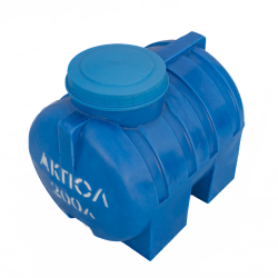 Бочка пластиковая горизонтальная 200 литров для воды синяя