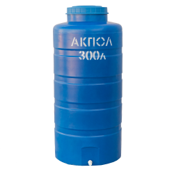 Вертикальный пластиковый бак для воды 300 литров синий