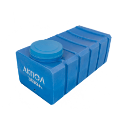 Прямоугольная пластиковая емкость 300 литров для воды синяя
