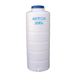 Вертикальный пластиковый бак для воды 500 литров белый